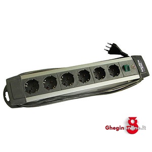 PRESE MULTIPLE TIPO PROFESSIONALE A CIABATTA 4473G 12 PRESE MULTIPLE power sockets Prod. SCU
