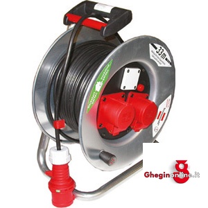 AVVOLGICAVI TIPO PESANTE INDUSTRIALE, IN SPECIALE ACCIAIO ZINCATO; COMPLETO DI CAVO 4474GD AVVOLGICAVI cable drums Prod. SCU