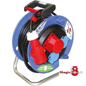 AVVOLGICAVI TIPO PESANTE INDUSTRIALE, IN SPECIALE PLASTICA INFRANGIBILE; COMPLETO DI CAVO 4474GE AVVOLGICAVI cable drums Prod. SCU