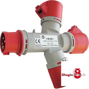 SPINE E PRESE INDUSTRIALI 4474GTL DISTRIBUTORI A 3 PRESE industrial plugs and outlets Prod. SCU