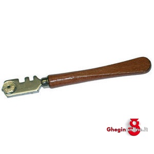 TAGLIAVETRI CON ROTELLA METALLO DURO 4491GC TAGLIAVETRI glass cutters Prod. SCU - Orig. Silberschnitt