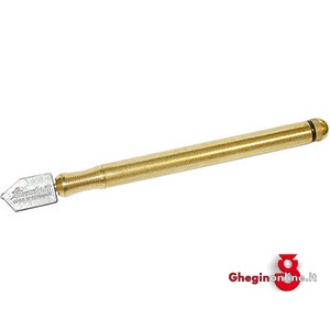 TAGLIAVETRI AD OLIO DA TAGLIO CON IMPUGNATURA A SERBATOIO IN OTTONE 4493G TAGLIAVETRI AD OLIO oil glass cutters Prod. SCU - Orig. Silberschnitt