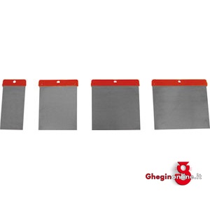 SPATOLE ACCIAIO SPECIALE IN SERIE 4 PZ. 4899P SET 4 SPATOLE ACCIAIO wall scrapers Prod. SCU