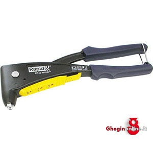 PINZE RIVETTATRICI PER RIVETTI IN ALLUMINIO DA Ø MM 3,2 - 4 - 4,8. IN RAME,ACCIAIO,INOX DA Ø MM 3,2-4 499D PINZE RIVETTATRICI hand-riveters Prod. SCU - Rapid