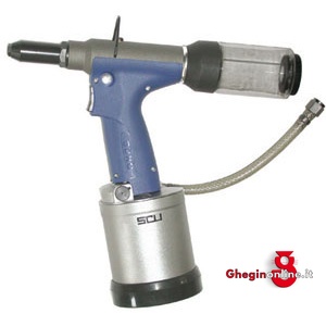 RIVETTATRICI OLEO-PNEUMATICHE PER RIVETTI IN ALLUMINIO FINO Ø MM 6 IN RAME,ACCIAIO,INOX FINO Ø MM 4,8 504GL RIVETTATR.OLEOPNEUMAT. hydropneumatic-riveters Prod. SCU