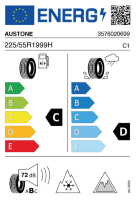 Pneumatici Auto Invernali AUSTONE GLACIA 225/55 R19 99 H - immagine 2
