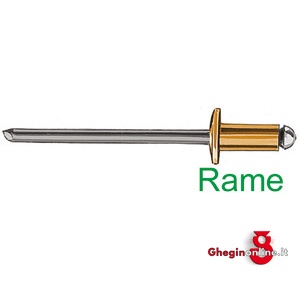 RIVETTI (CF. 1000 PZ) IN RAME, GAMBO IN ACCIAIO 510 4.8 16 RIVETTI (cf. 500 pz) rivets Prod. SCU