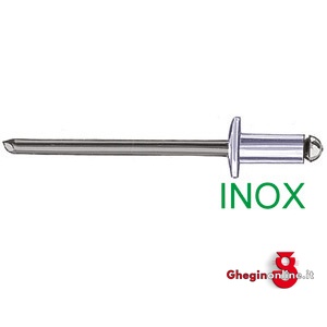RIVETTI (CF. 1000 PZ) IN ACCIAIO INOX, GAMBO IN ACCAIO INOX (AISI 304). 513 6 25 RIVETTI (cf. 250 pz) rivets Prod. SCU