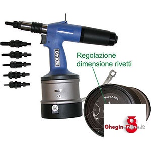 RIVETTATRICI OLEO-PNEUMATICHE PER INSERTI FILETTATI 514H PINZExINS.FIL.OLEOPN. hydropneumatic-riveters for threaded rivets Prod. SCU