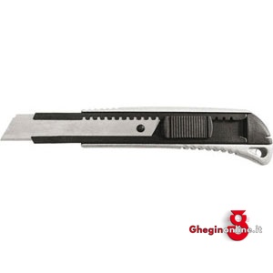 COLTELLI UNIVERSALI CON LAME A SETTORI CON AVANZAMENTO/RIENTRO A PULSANTE- IN METALLO 5233GLT COLTELLI UNIVERS. T.P. universal knives Prod. SCU