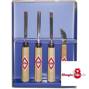 UTENSILI PER TAGLIARE LINOLEUM E MATERIE PLASTICHE 5237G SGORBIE PER LINOLEUM linoleum carving tools in plastic kit Prod. SCU
