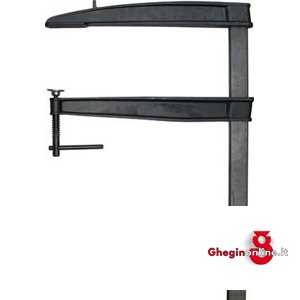 SERRAGIUNTI UNIVERS. GHISA; ASTA PIATTA IN ACCIAIO DI GRANDE SEZIONE, ZIGRINATA; BRACCI GRANDE PROFONDITÀ 5246GL 1000 SERRAGIUNTI UNIVERSALI universal cast iron bar clamps Prod. SCU