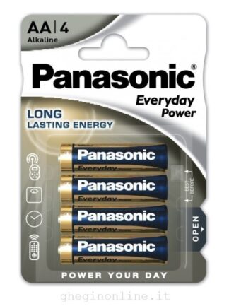 Batteria Stilo AA Panasonic LR6EPS 4BP EVERYDAY POWER Batteria Stilo AA (ord.min.1.00unità)