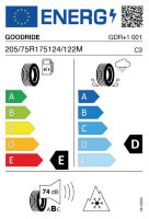 Pneumatici Furgone o Autocarro GOODRIDE GDR+1 205/75R175 124/122M - immagine 2