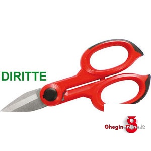 FORBICI DIRITTE PER ELETTRICISTI - IMPUGNATURA AD ANELLI DI GRANDI DIMENSIONI 656FB FORBICI x ELETTRICISTI electrician's scissors Prod. SCU