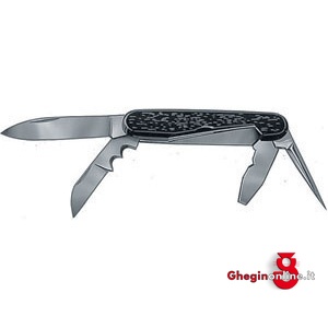 COLTELLI A SERRAMANICO TIPO UNIVERSALE 4 LAME ACCIAIO; IMPUGNATURA PLASTICA INFRANG. 662V COLTELLI A SERRAMANICO pocket knives Prod. SCU