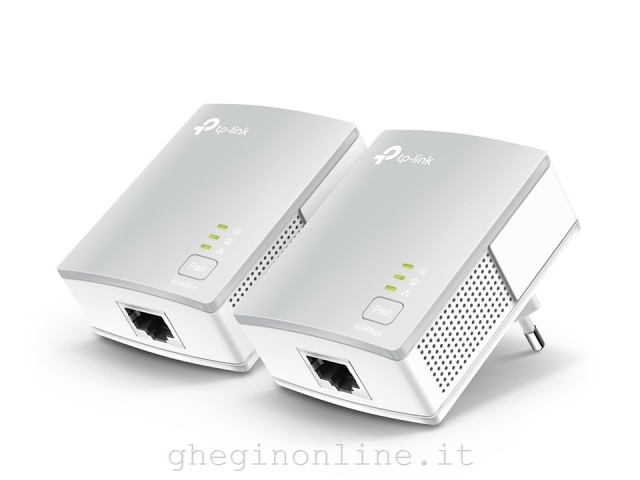 Power line Power line Tp Link TL PA4010KIT AV600 Starter Kit Nano Silver e White (ord.min.1.00 unità)