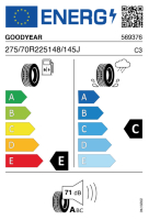 Pneumatici Furgone o Autocarro GOODYEAR UM-MCA 275/70R225 148/145J - immagine 2