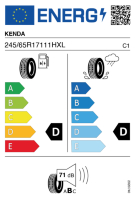 Pneumatici Auto Estivi KENDA KR50 245/65 R17 111H - immagine 2