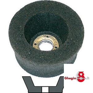 MOLE A TAZZA CONICA PER SBAVARE GRANA 16 IN ELETTROCORINDONE PER METALLI 7051G MOLE A TAZZA x SBAVARE grinding wheels Prod. SCU