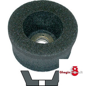 MOLE A TAZZA CONICA PER SPIANARE GRANA 24 AL CARBURO DI SILICIO PER PIETRE E GHISE 7052G 140 MOLE A TAZZAxSPIANARE grinding wheels Prod. SCU