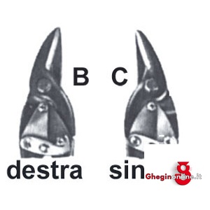 CESOIE PER LAMIERE A DOPPIA LEVA MOD.CON TESTA SOTTILE; USO DIRITTO 707GA CESOIE X LAMIERE compound action snips Prod. SCU - immagine 2