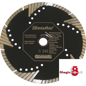 DISCHI DIAMANTATI PER TAGLIARE TIPO SPECIALE A SEGMENTI DIAMANTATI SALDATI A LASER 7093G 230 DISCHI DIAMANTATI diamond cutting wheels Orig. Sonnenflex