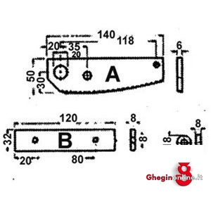 COLTELLI PER TONDO PER ART.710G4 711G 4C COLT. X TONDO 1BR/4 plate and round steel shears Orig. Peddinghaus