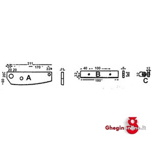 COLTELLI PER TONDO PER ART.710G6 711G 6C COLT. x TONDO 1BR/6 plate and round steel shears Orig. Peddinghaus