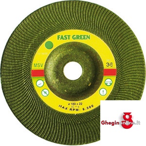 MOLE A DISCO PER SGROSSARE ACCIAI E INOX TIPO AD ALTISSIME PRESTAZIONI 7157G 180 MOLE DA SGROSSO INOX depressed-centre grinding wheeIs for steel and inox Prod. SCU