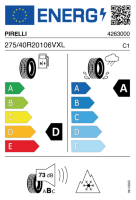 Pneumatici Auto Invernali PIRELLI WPZR-D 275/40 R20 106V XL - immagine 3