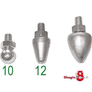 TESTINE TERMINALI SUPPLEMENTARI TIPO A SFERA CONICA 775GF 16 TESTINE TERMINALI SUP. pipe cleaner springs Prod. SCU