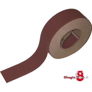 TELA ABRASIVA A NASTRO IN ROTOLI ALL'OSSIDO DI ALLUMINIO FLESSIBILE AD ALTA RESISTENZA; LARGH. NASTRO MM 50 7776GB 40 TELA ABRAS. IN ROTOLI abrasive cloth cartridge rolls Prod. SCU