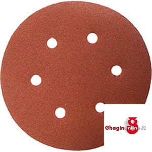 DISCHI ABRASIVI VELCRATI IN CARTA RESINATA TIPO CON 6 FORI, Ø MM 150.$VELOCITA' MASSIMA 10200 GIRI/MIN. 7803A 400 DISCHI ABRAS.VELCRATI abrasive disks Prod. SCU
