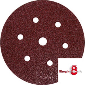 DISCHI ABRASIVI VELCRATI IN CARTA RESINATA TIPO CON 7 FORI, Ø MM 150.$VELOCITA' MASSIMA 10200 GIRI/MIN. 7803G 400 DISCHI ABRAS.VELCRATI abrasive disks Prod. SCU