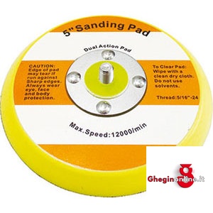 PORTA DISCHI ABRASIVI VELCRATI IN GOMMA A PROFILO BASSO 7811G 150 PORTA DISCHI VELCRATI rubber backing pads Prod. SCU
