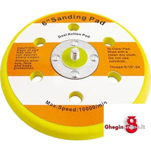 PORTA DISCHI ABRASIVI VELCRATI IN GOMMA A PROFILO BASSO A 6 FORI 7812G PORTA DISCHI VELCRATI rubber backing pads Prod. SCU