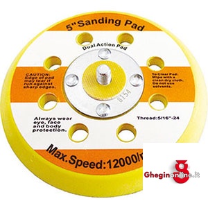 PORTA DISCHI ABRASIVI VELCRATI IN GOMMA A PROFILO BASSO A 8 FORI 7812GD PORTA DISCHI VELCRATI rubber backing pads Prod. SCU