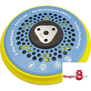 PORTA DISCHI ABRASIVI VELCRATI A 9 FORI 7812GM PORTA DISCHI VELCRATI rubber backing pads Prod. SCU