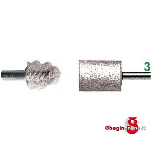 MOLE ABRASIVE ROTATIVE ATTACCO Ø MM 3; CORINDONE BIANCO; DUREZZA M FORMA CILINDRICA 7841A 5 10 MOLE ABRASIVE ROTATIVE mounted points Prod. SCU