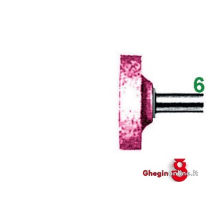 MOLE ABRASIVE ROTATIVE ATTACCO Ø MM 6; IN EDELKORUND ROSA; QUALITÀ: EKR - DUREZZA N FORMA A DISCO 7861G 20 6 MOLE ABRAS. ROT. (ZY2) mounted points Orig. Erzett