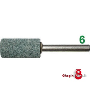 MOLE ABRASIVE ROTATIVE ATTACCO Ø MM 6; IN SILICIUMKARBID VERDE; QUALITÀ: RZ-ALU - DUREZZA V FORMA A DISCO 7864G 40 20 MOLE ABRAS. ROT. (ZY) mounted points Orig. Erzett