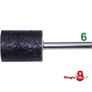MOLE ABRASIVE ROTATIVE ATTACCO Ø MM 6; IN NORMALKORUND; QUALITÀ: AO-INOX - DUREZZA I FORMA A DISCO 7865G 50 20 MOLE ABRAS. ROT. (ZY) mounted points Orig. Erzett