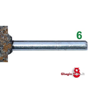 MOLE ABRASIVE ROTATIVE ATTACCO Ø MM 6; IN CORINDONE/CARBURO DI SILICIO; DUREZZA M FORMA A DISCO PIATTO 7866A 50 10 MOLE ABRASIVE ROTATIVE mounted points Prod. SCU
