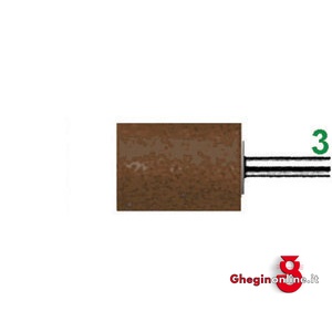 MOLE ABRASIVE CON SUPPORTO IN GOMMA DURA ATTACCO Ø MM 3, LUNGH. MM 30; GRANA 100  FORMA CILINDRICA 7868G 8 10 MOLE ABR.+SUPP. (P1ZY) polishing points with hard rubber support Orig. Erzett
