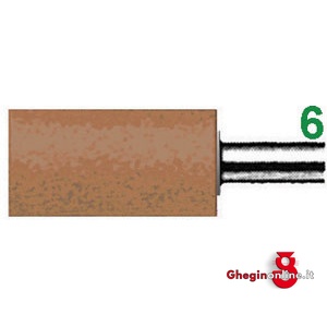 MOLE ABRASIVE CON SUPPORTO IN GOMMA TENERA ATTACCO Ø MM 6, LUNGH. MM 40; GRANA 220 7877G 20 32 MOLE ABR.+SUPP.(P2ZY) polishing points with soft rubber support Orig. Erzett