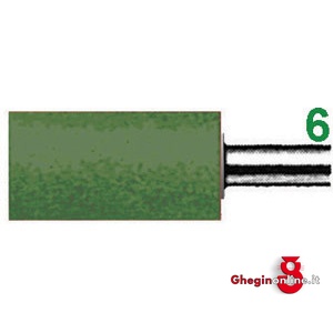 MOLE ABRASIVE CON SUPPORTO IN GOMMA TENERA ATTACCO Ø MM 6, LUNGH. MM 40; GRANA 280 7878G 20 32 MOLE ABR.+SUPP. (P2ZY) polishing points with soft rubber support Orig. Erzett