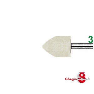 FELTRI PER LUCIDARE ATTACCO Ø MM 3, LUNGH. MM 40 FORMA A FIAMMA 7879GF 10 12 FELTRI (P3SP) felt polishing points Orig. Erzett