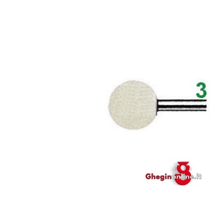 FELTRI PER LUCIDARE ATTACCO Ø MM 3, LUNGH. MM 40 FORMA SFERICA 7879GL 10 FELTRI (P3KU) felt polishing points Orig. Erzett