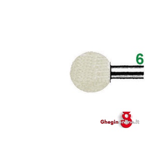 FELTRI PER LUCIDARE ATTACCO Ø MM 6,LUNGH.MM 40 FORMA SFERICA 7883G 20 FELTRI (P3KU) felt polishing points Orig. Erzett